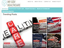 Tablet Screenshot of mygovhealthcare.com